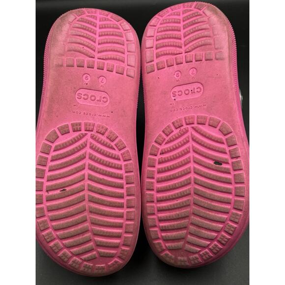 Crocs Barbie Crush Clog Women's Size 9 Mens 7 Limited Edition Black and Pink New - Picture 12 of 14
